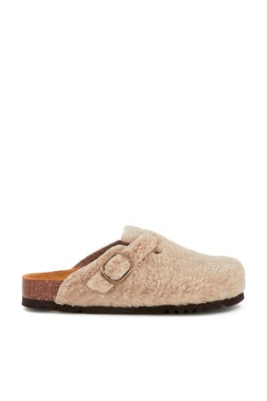 teddy clogs taupe