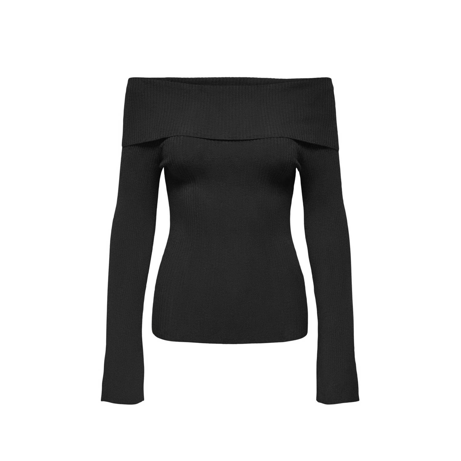 ONLY off shoulder top ONLJAYDEN zwart