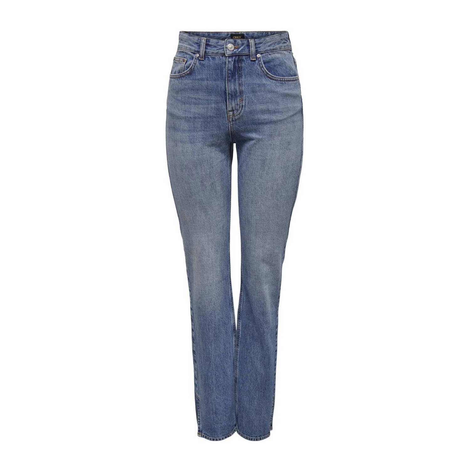 ONLY high waist straight leg jeans ONLBILLIE light blue denim