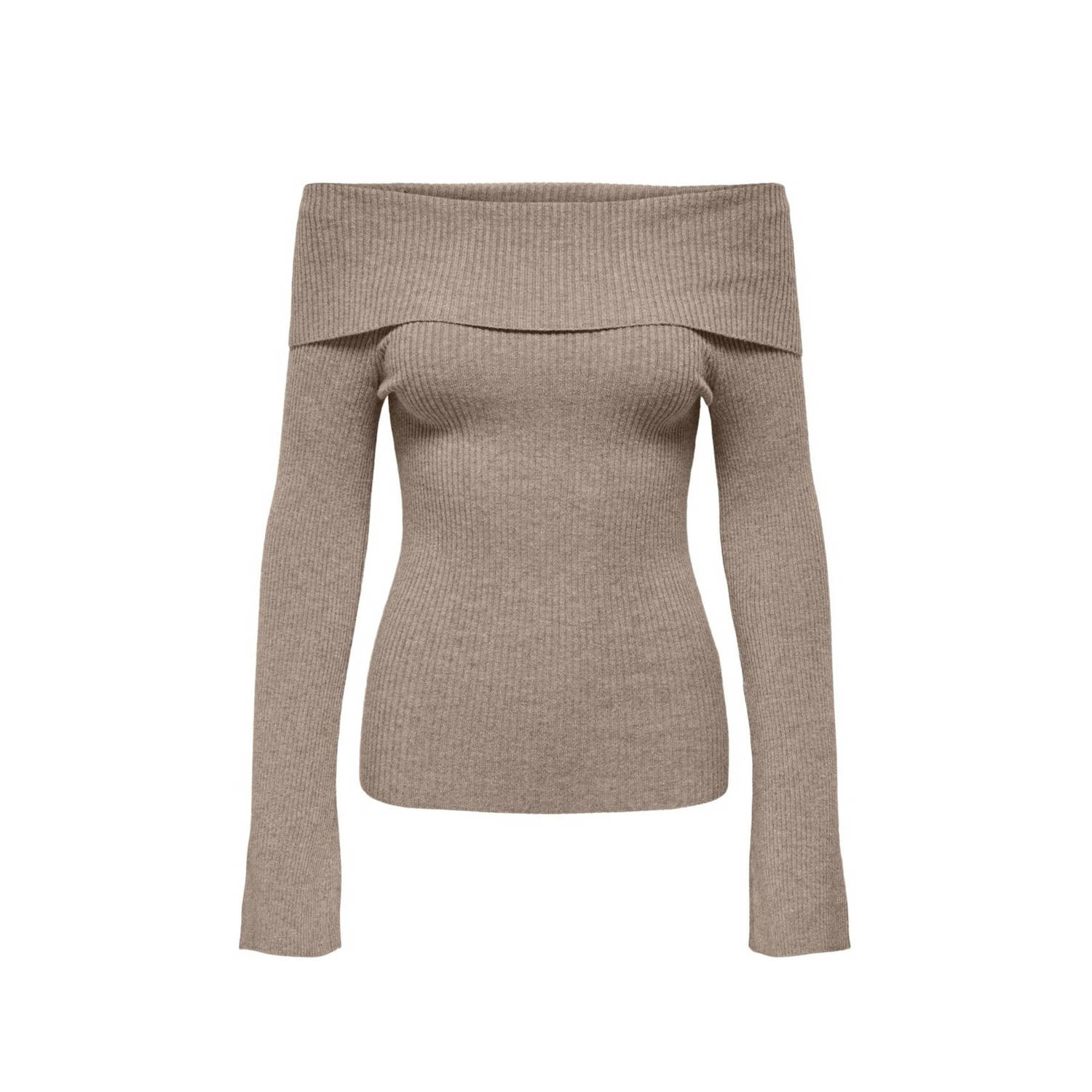 ONLY off shoulder top ONLJAYDEN lichtbruin