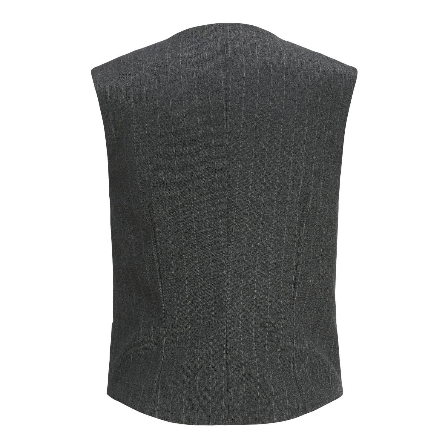 JJXX gilet met krijtstreep grijs