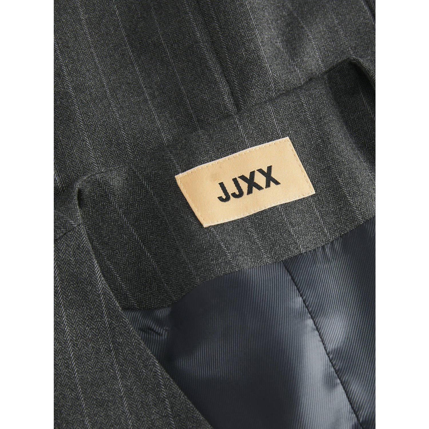 JJXX gilet met krijtstreep grijs