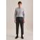 Seidensticker geruit slim fit overhemd grijs