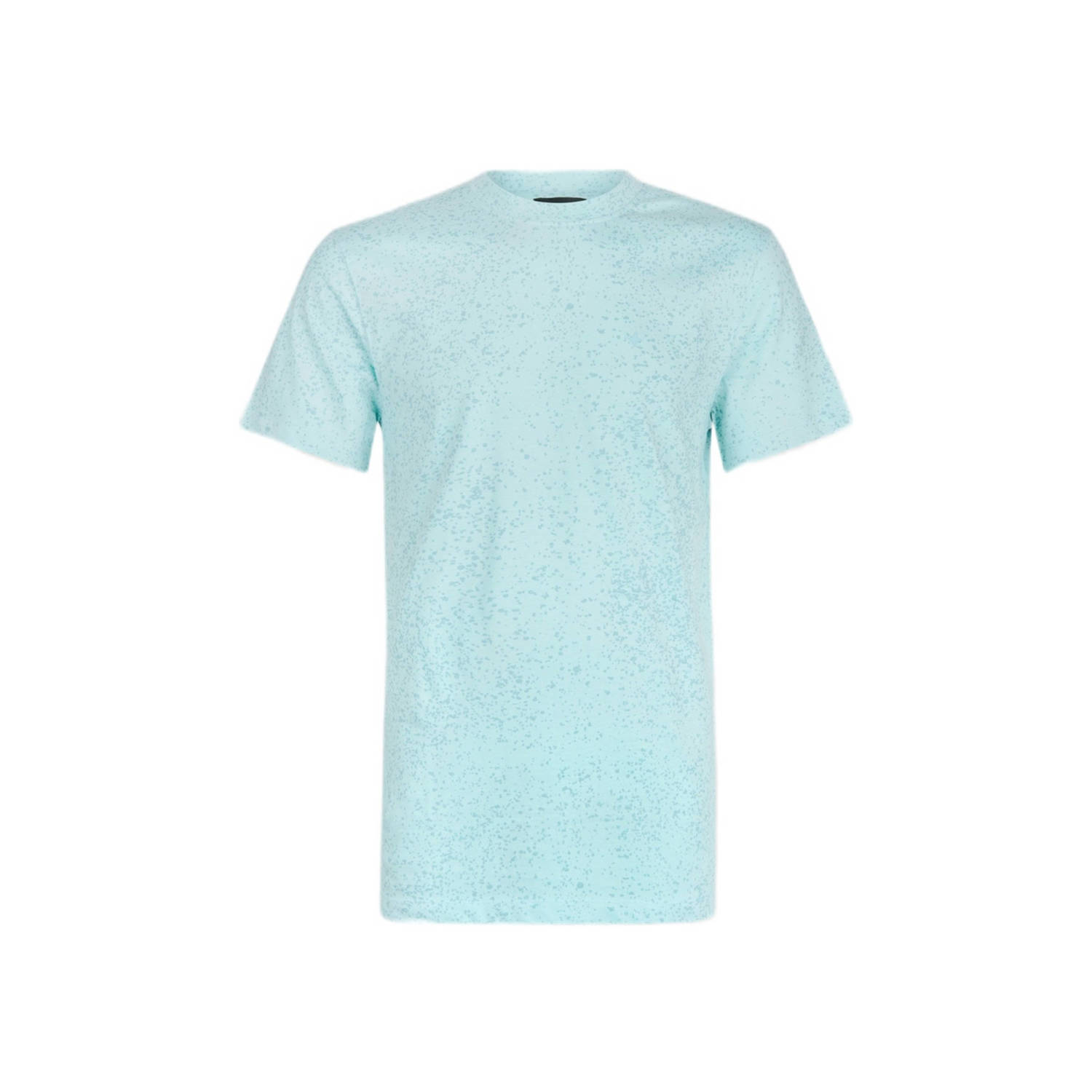 Shoeby regular fit T-shirt met all over print lichtblauw