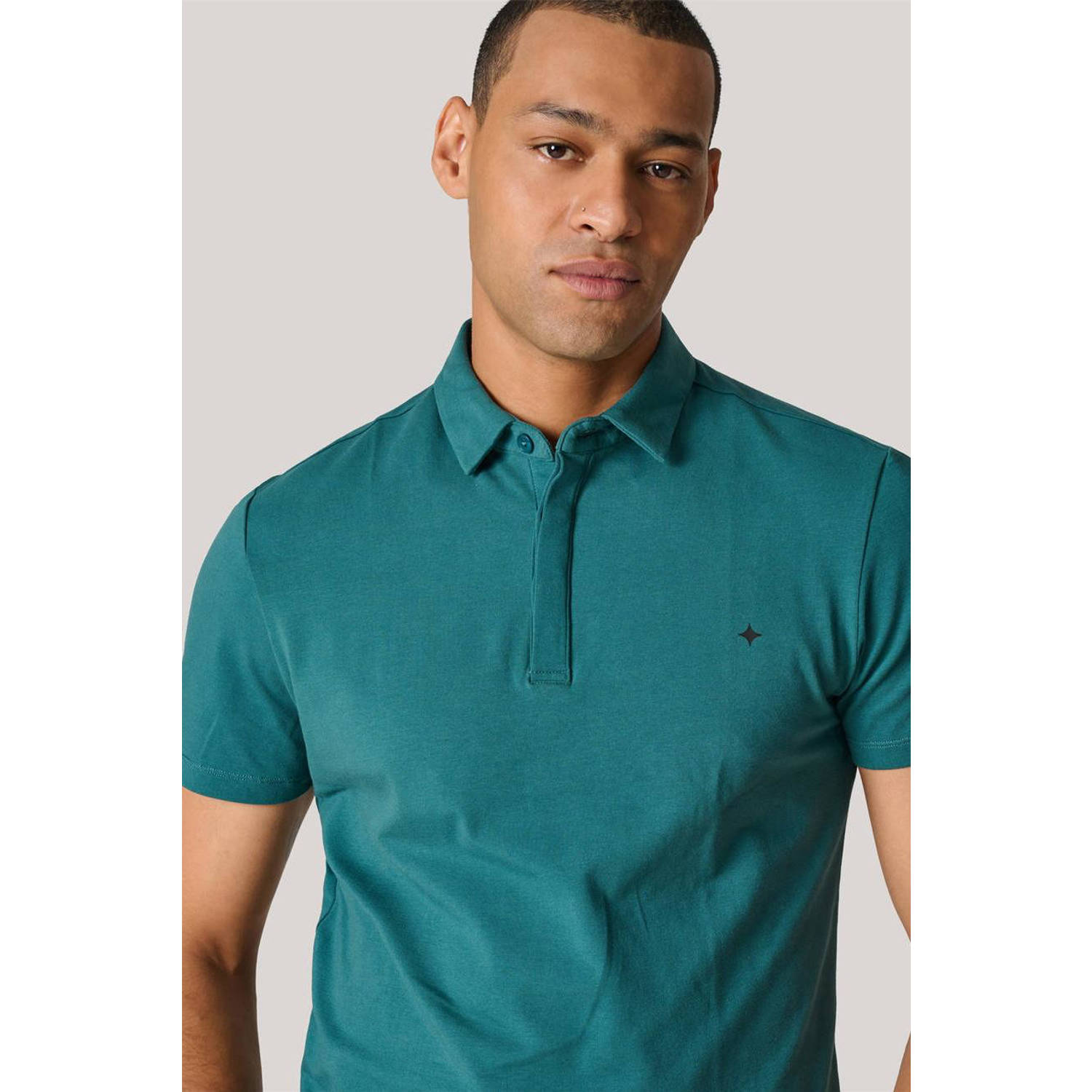 Shoeby regular fit T-shirt met logo dark turquoise