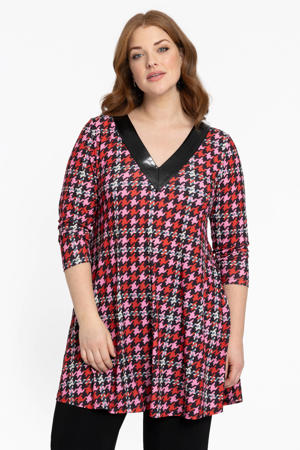 tuniek met all over print rood