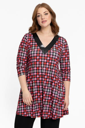 tuniek met all over print rood