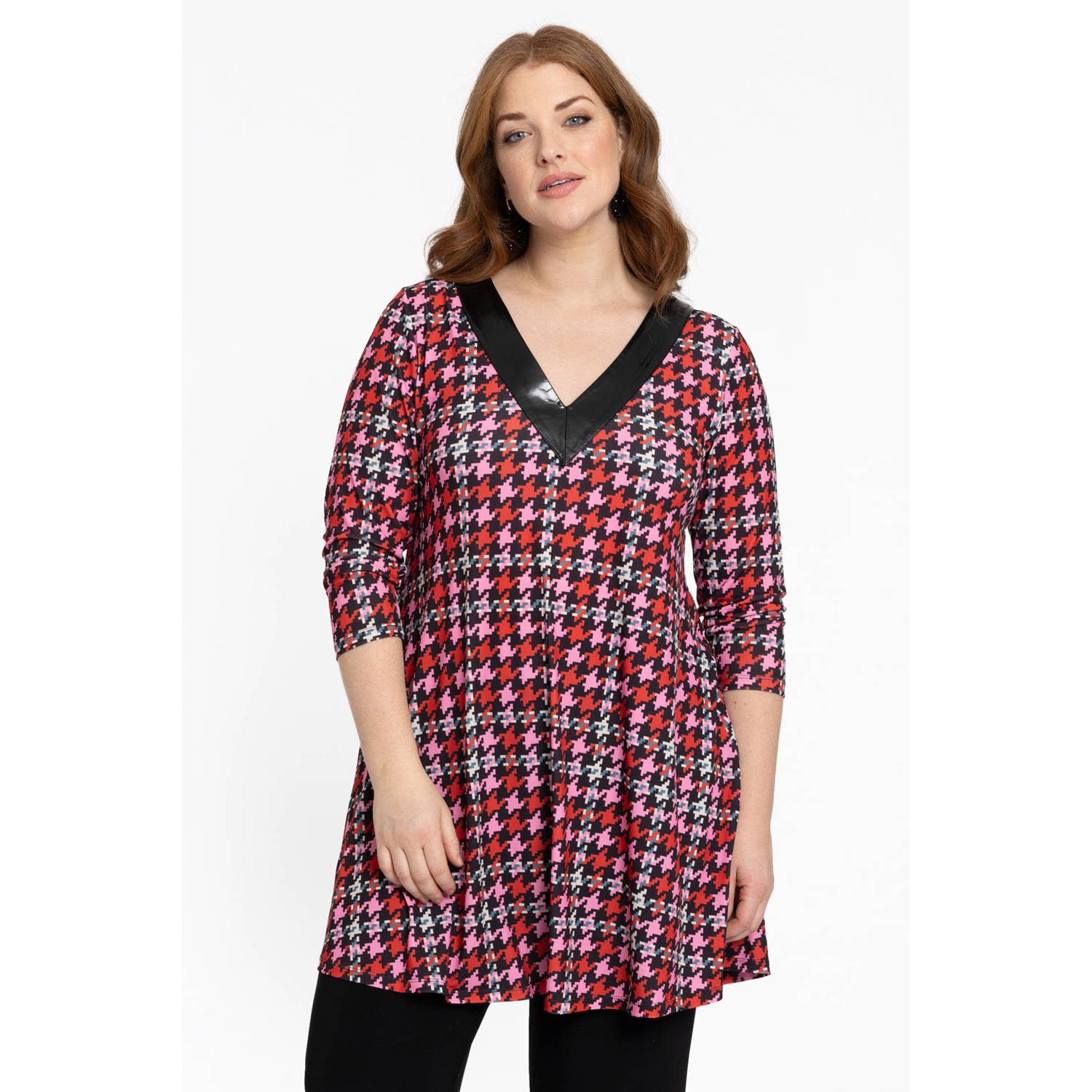 YOEK tuniek met all over print rood