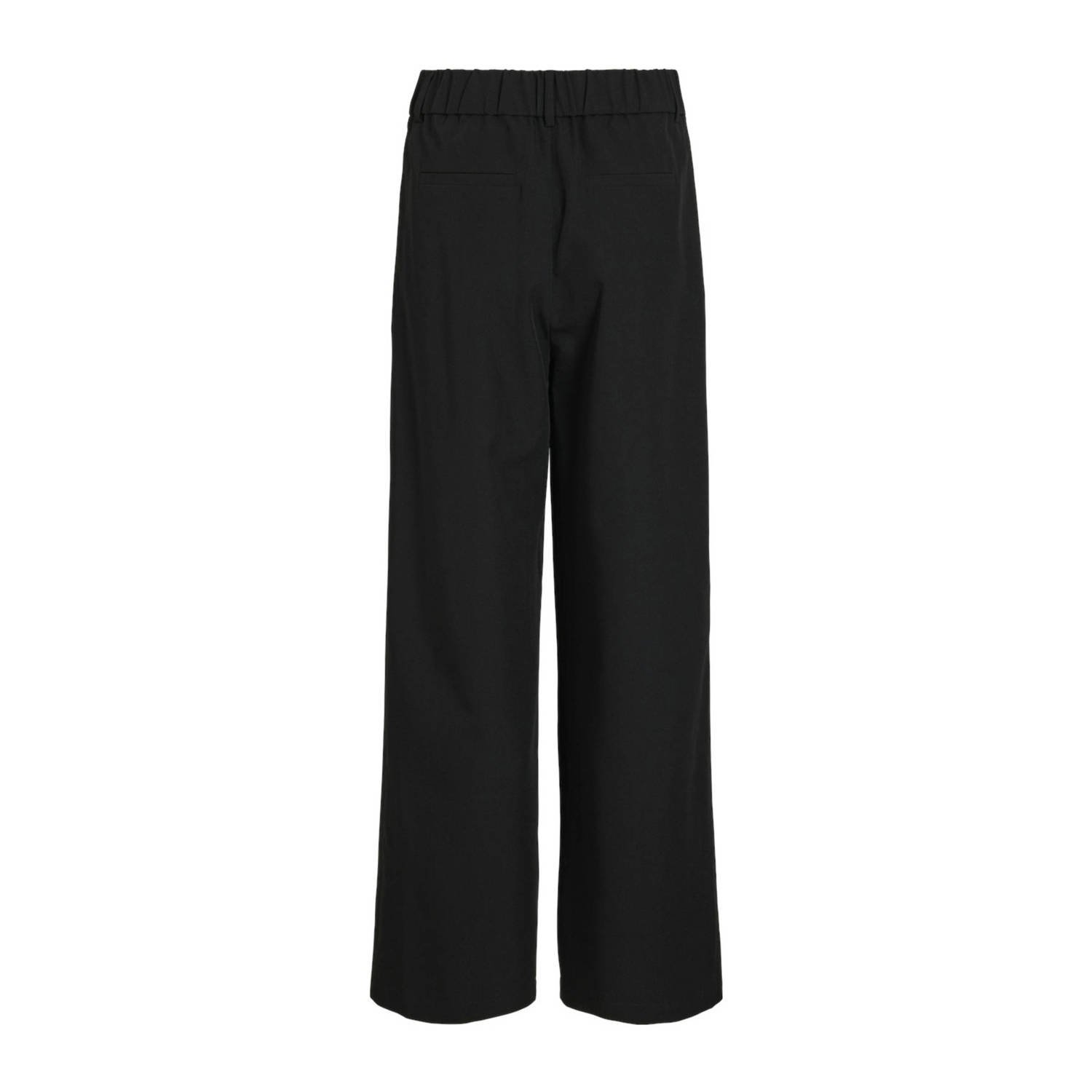 VILA Jipp Heldoorn x Wehkamp high waist wide leg pantalon zwart