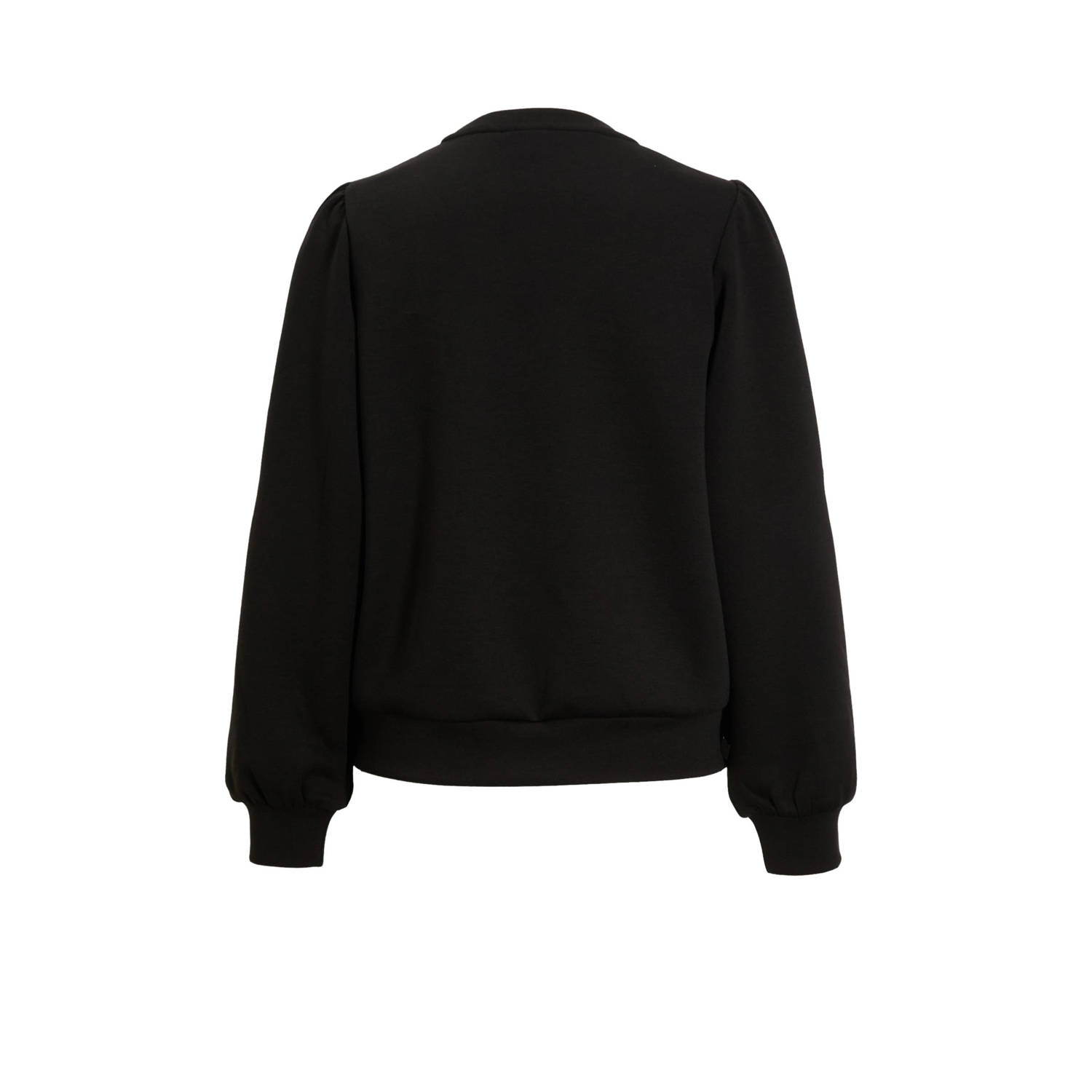 VILA Jipp Heldoorn x Wehkamp sweater met open hart detail zwart