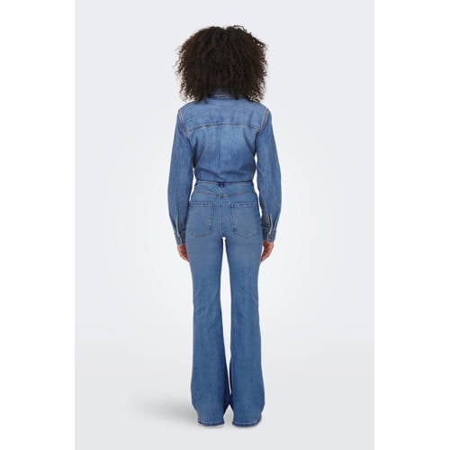 ONLY high waist flared jeans ONLHENNI light blue denim afbeelding