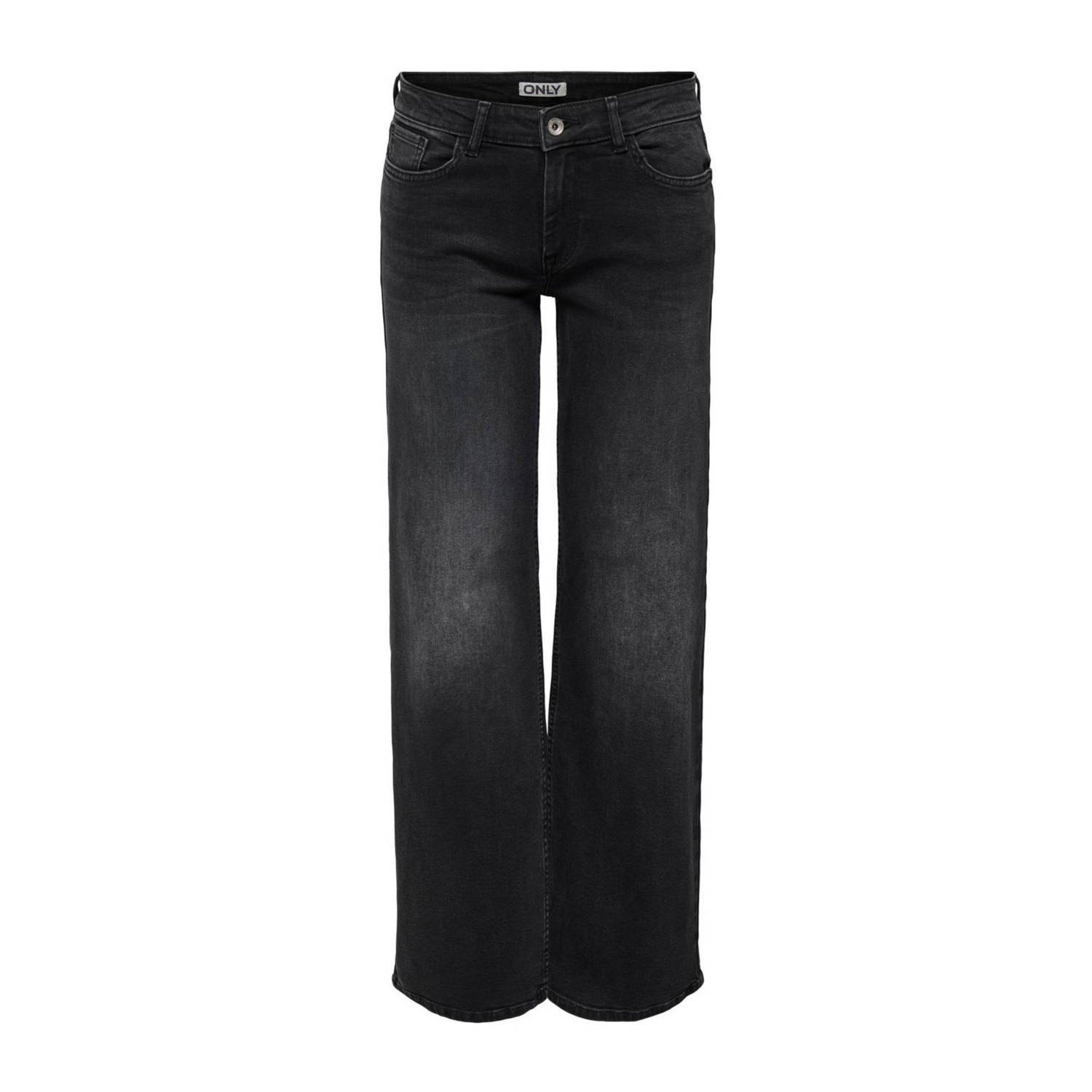 ONLY low waist wide leg jeans ONLJUDY black denim