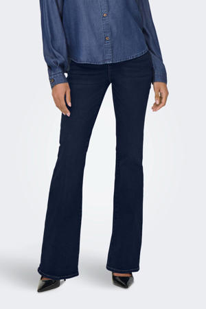 high waist flared jeans ONLHENNI dark blue denim rinse
