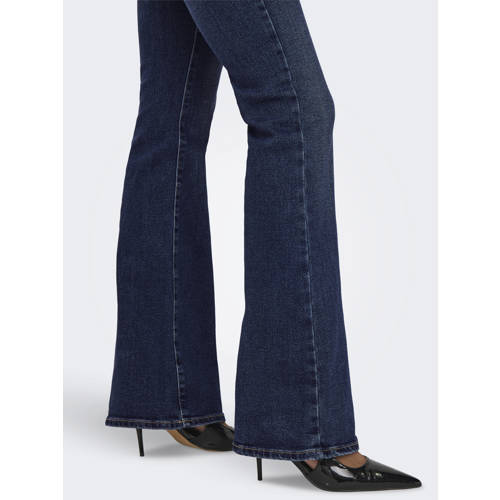 ONLY high waist flared jeans ONLHENNI dark blue denim rinse afbeelding