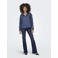 ONLY high waist flared jeans ONLHENNI dark blue denim rinse