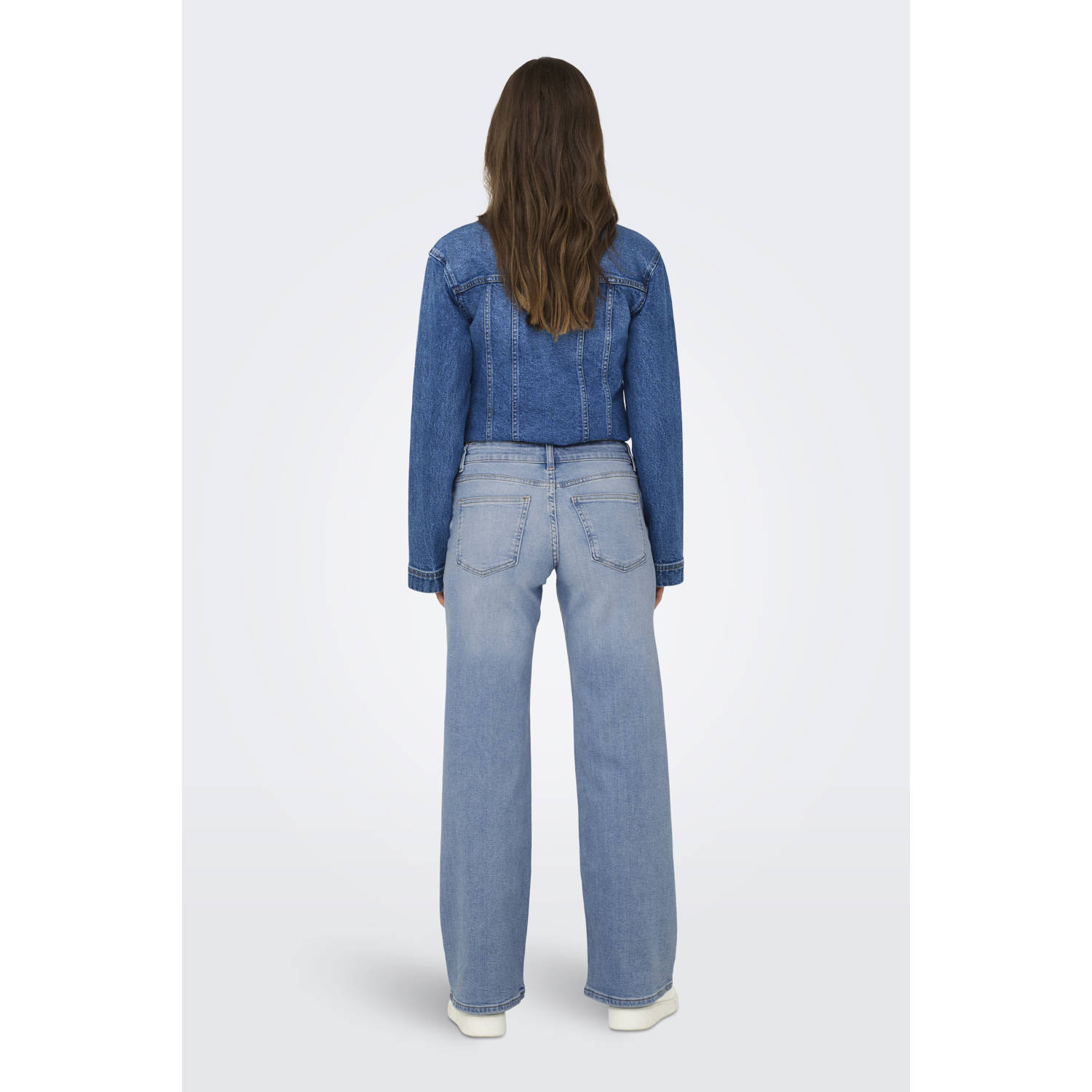 ONLY low waist wide leg jeans ONLJUDY light blue denim