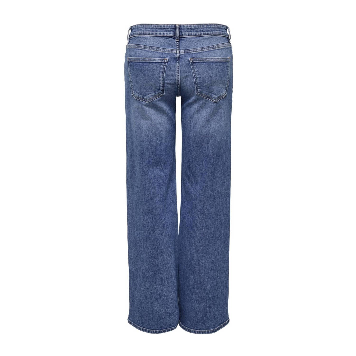 ONLY low waist wide leg jeans ONLJUDY medium blue denim