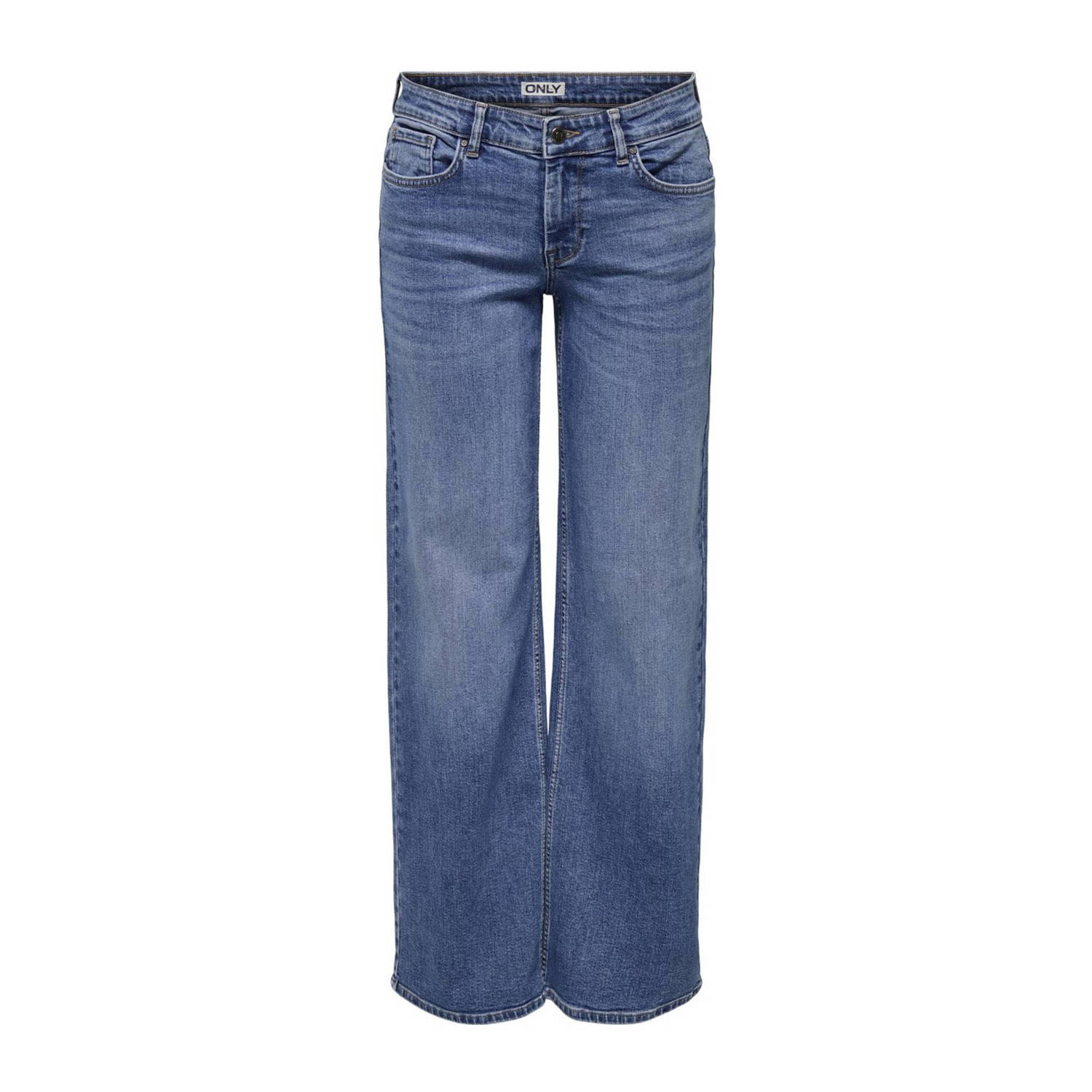 ONLY low waist wide leg jeans ONLJUDY medium blue denim