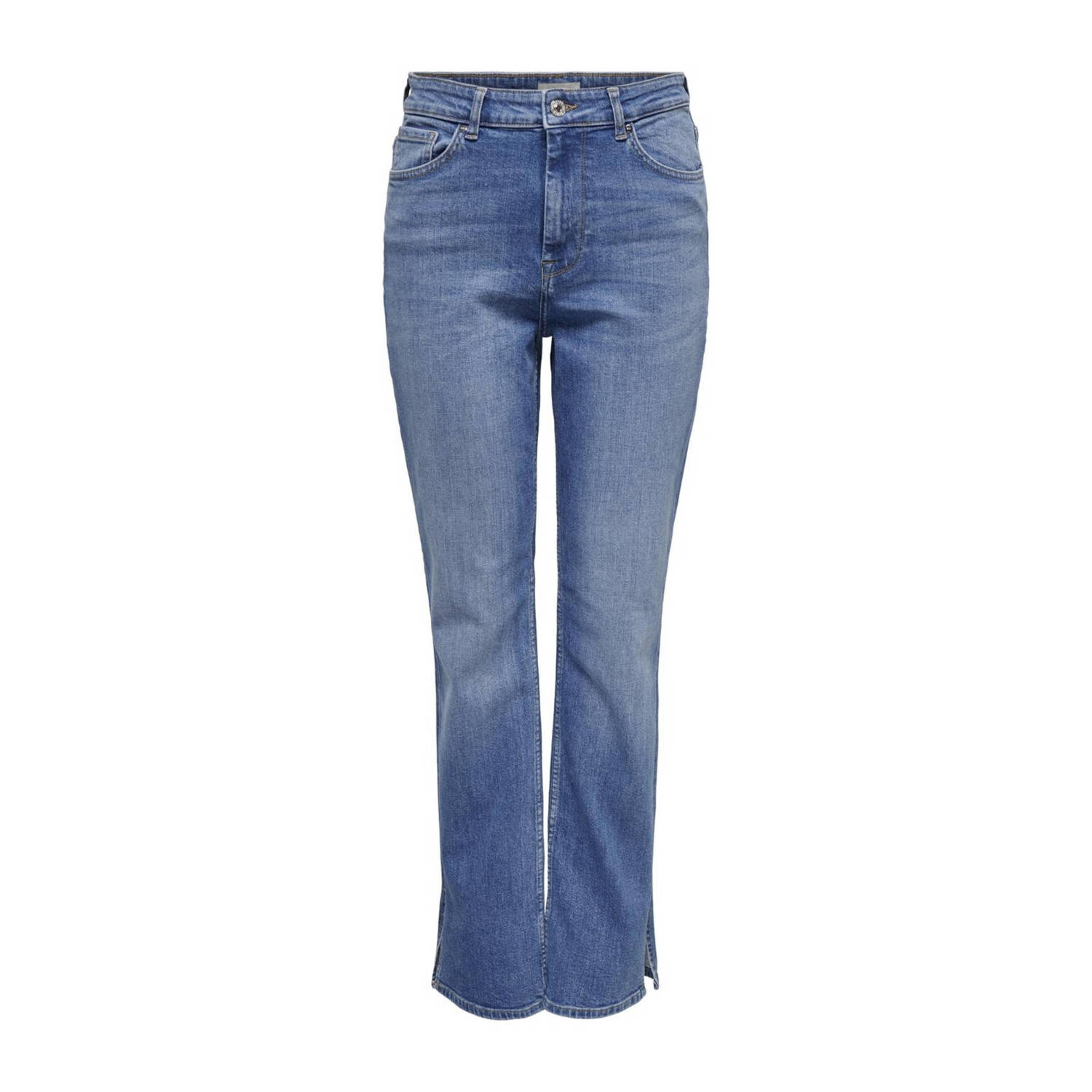 ONLY high waist straight leg jeans ONLBILLIE light blue denim