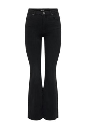 high waist flared jeans ONLHENNI black denim
