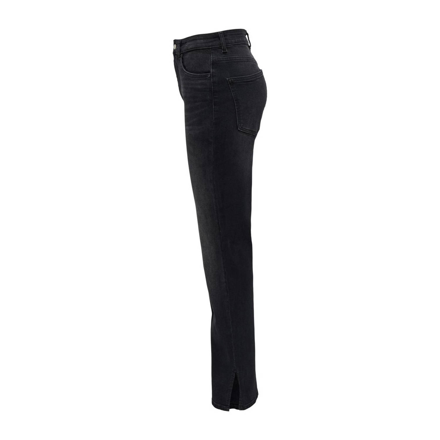 ONLY high waist straight leg jeans ONLBILLIE black denim