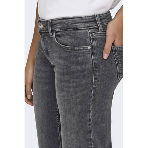 ONLY low waist wide leg jeans ONLJUDY dark grey denim afbeelding
