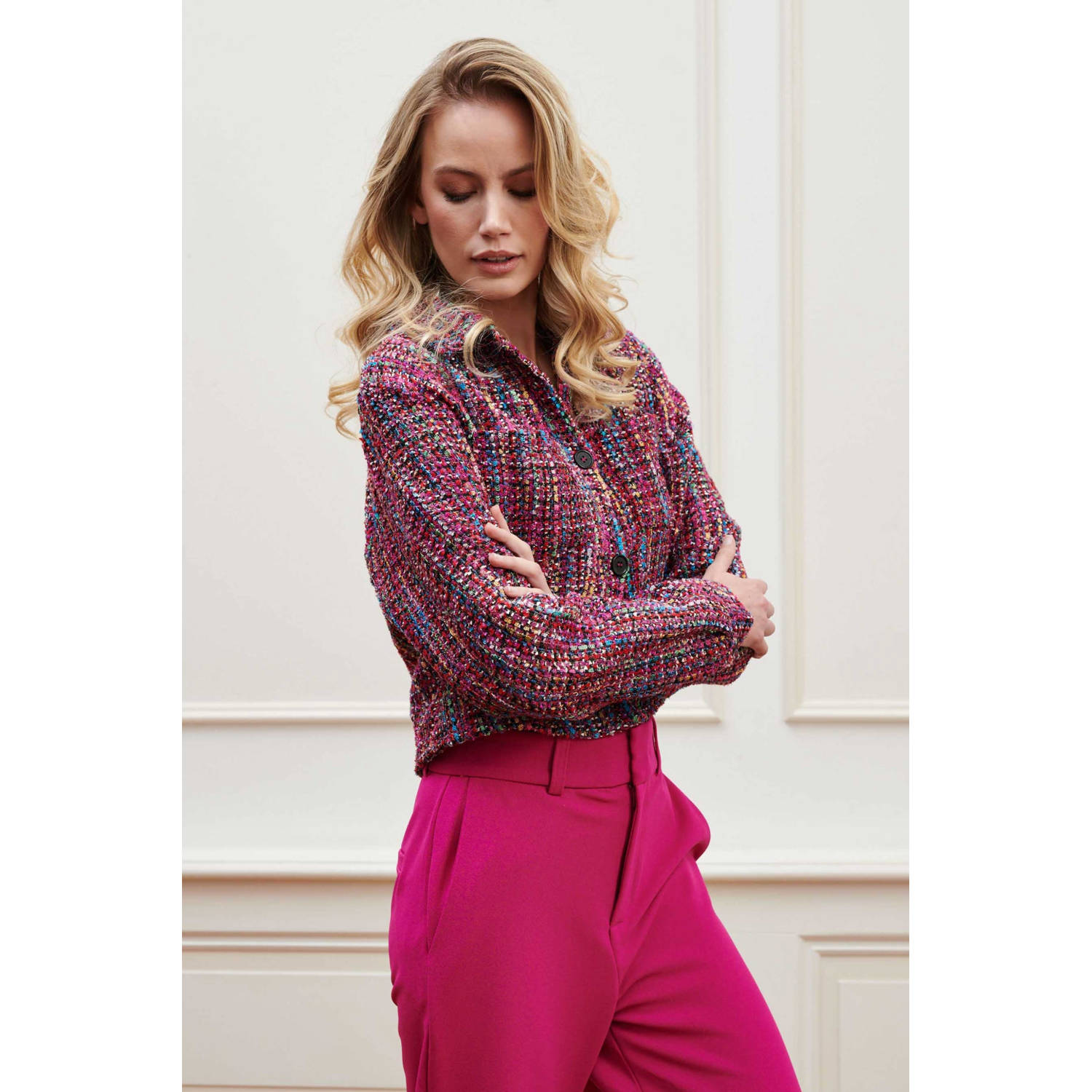 Lofty Manner jasje roze blauw geel