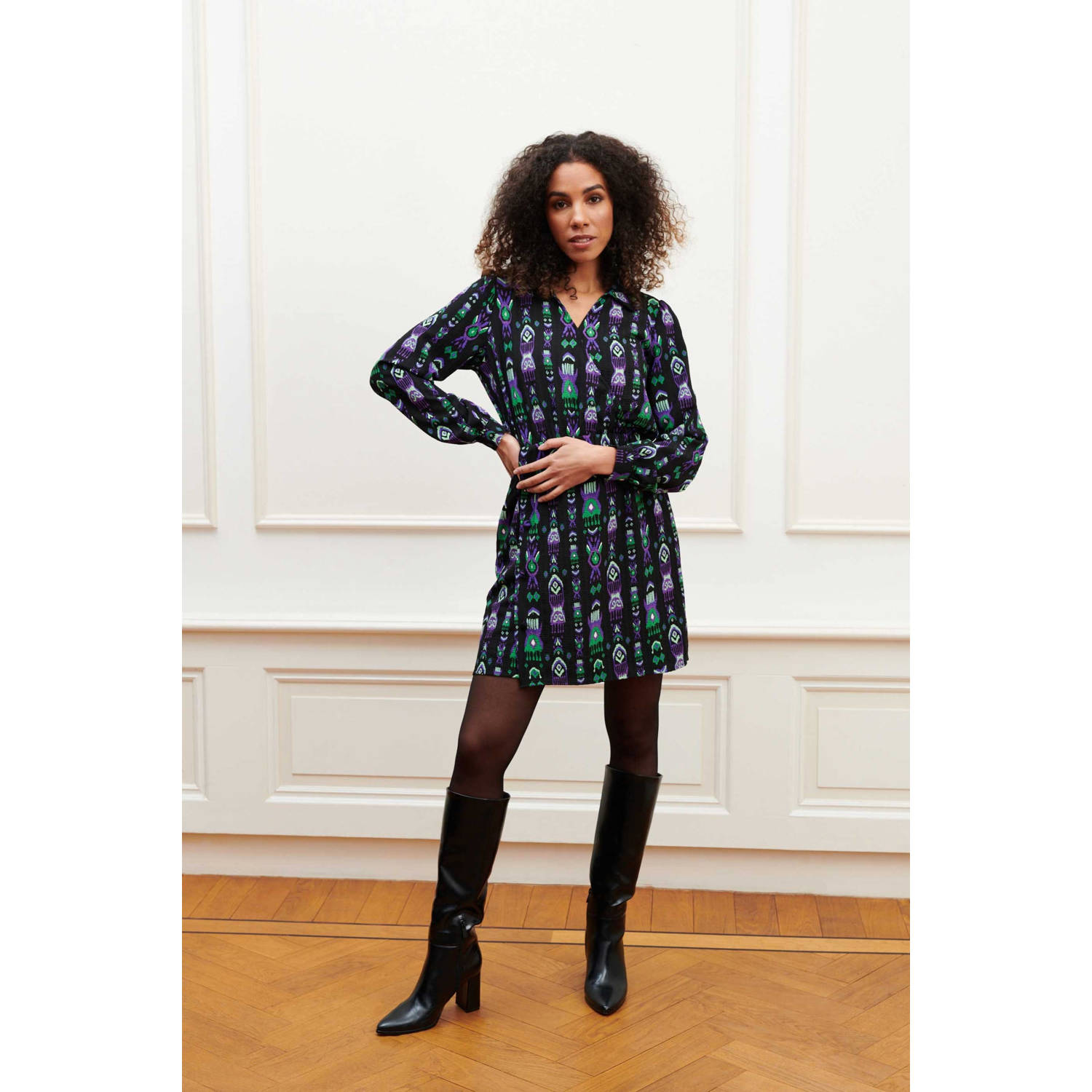 Lofty Manner blousejurk met grafische print multi