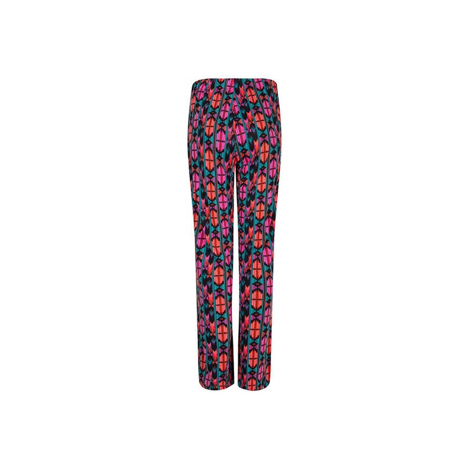 Lofty Manner straight fit broek met all over print multi