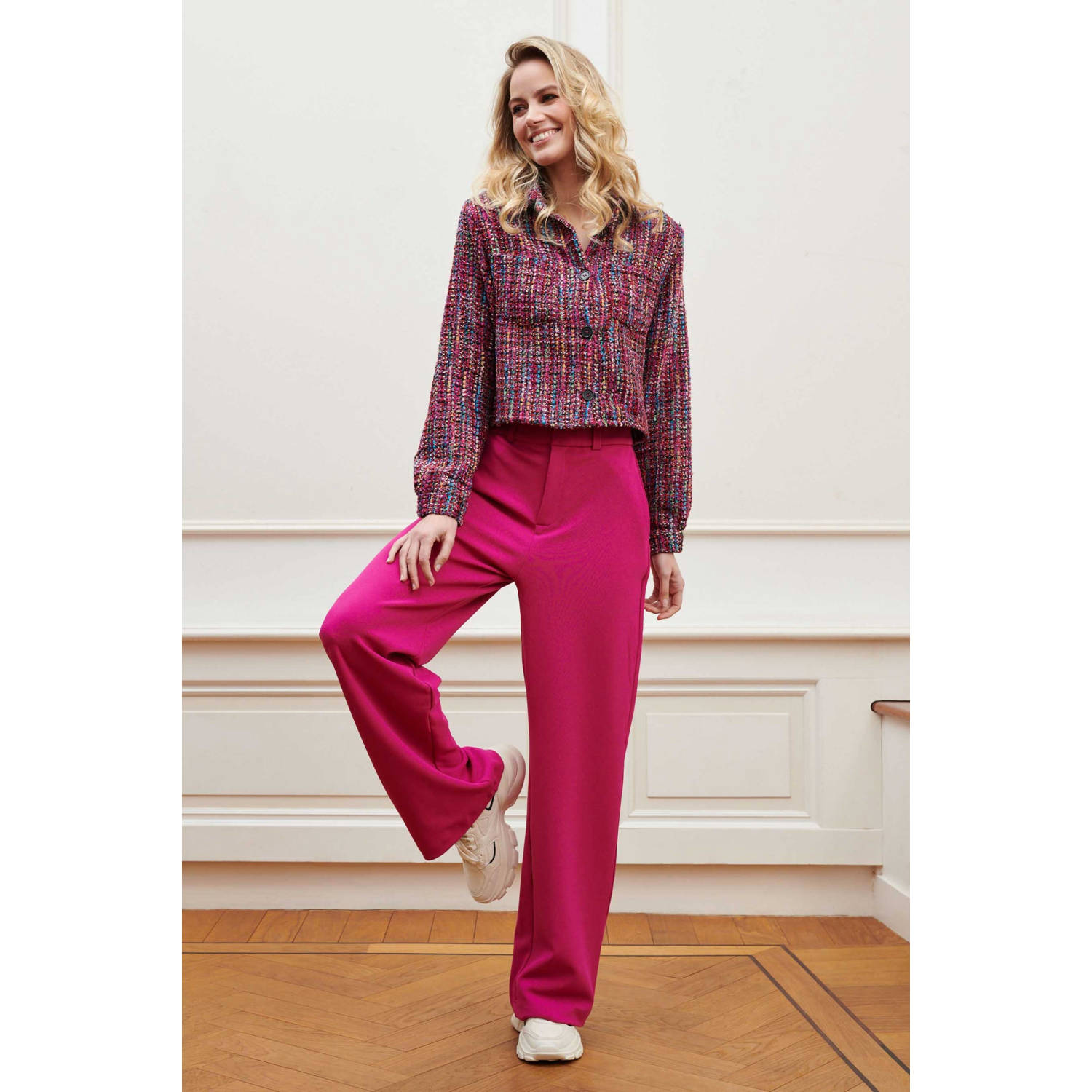 Lofty Manner straight fit pantalon roze