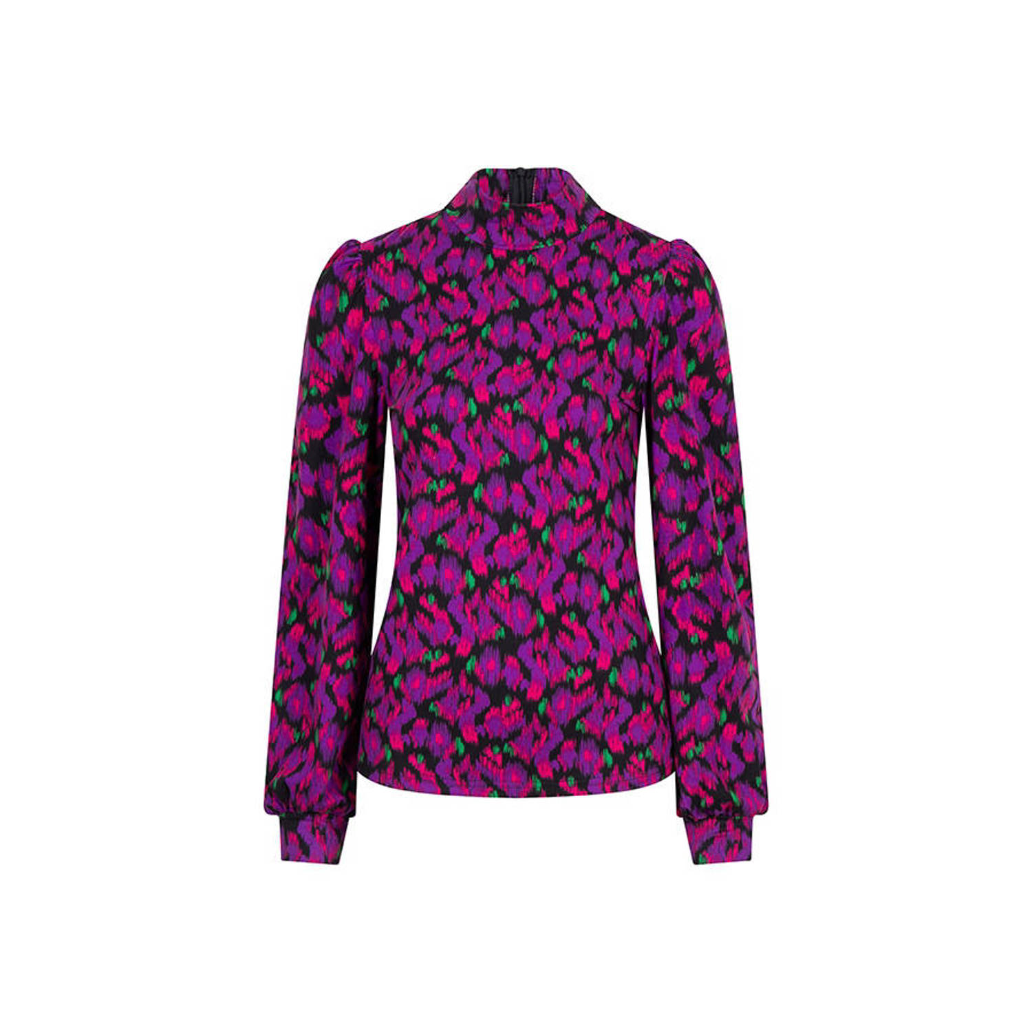 Lofty Manner top met all over print paars