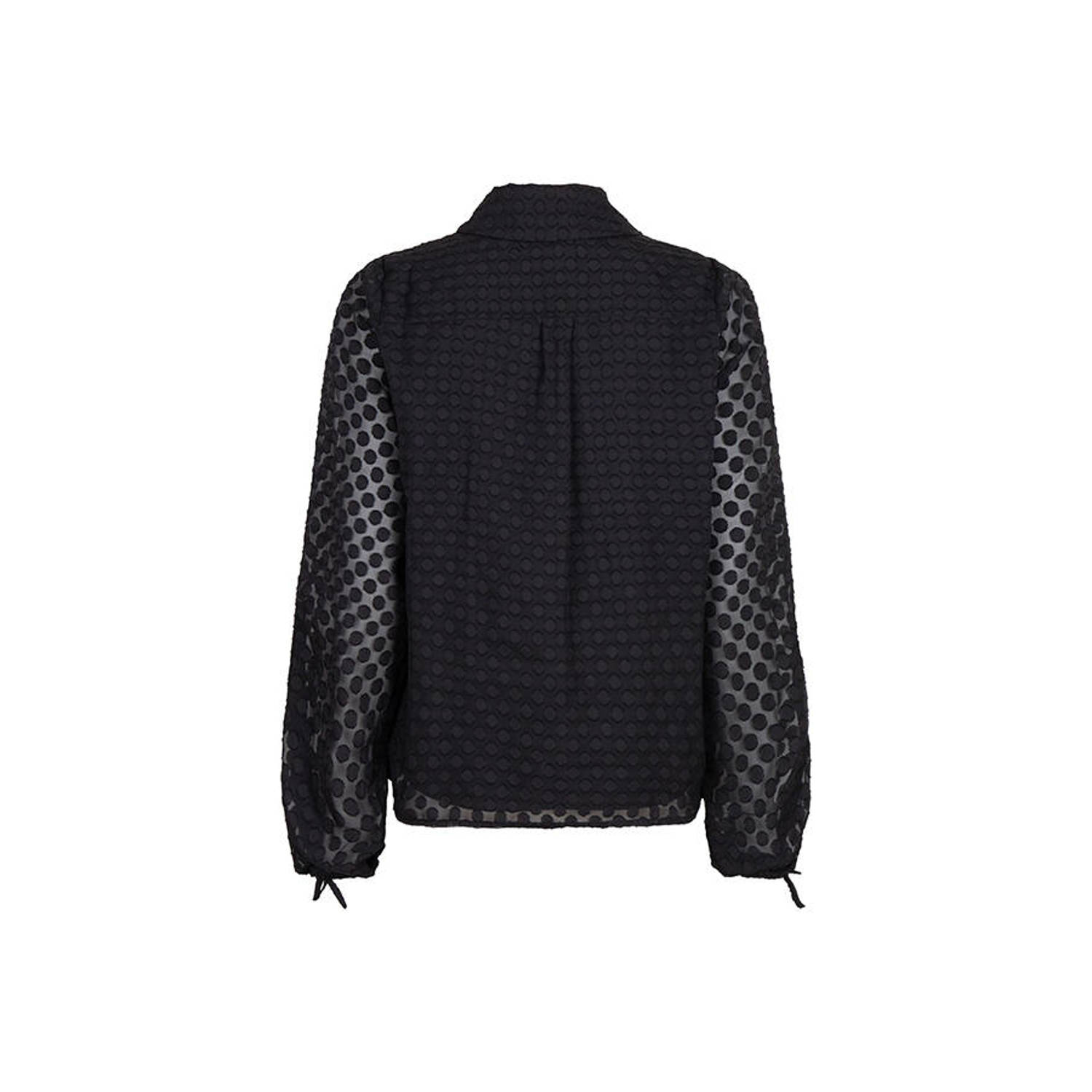 Lofty Manner blouse met stippen zwart