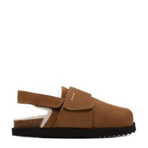 suède clogs cognac