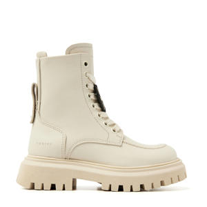 Fae Bobbi Jr  leren veterboots ecru