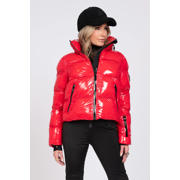 thumbnail: Rode dames NIKKIE ski-jack Gstaad Laquer van polyester met capuchon en ritssluiting
