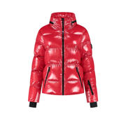 thumbnail: Rode dames NIKKIE ski-jack Gstaad Laquer van polyester met capuchon en ritssluiting