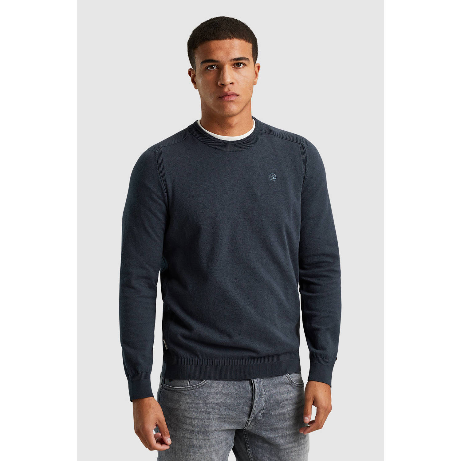 Cast Iron pullover blauw