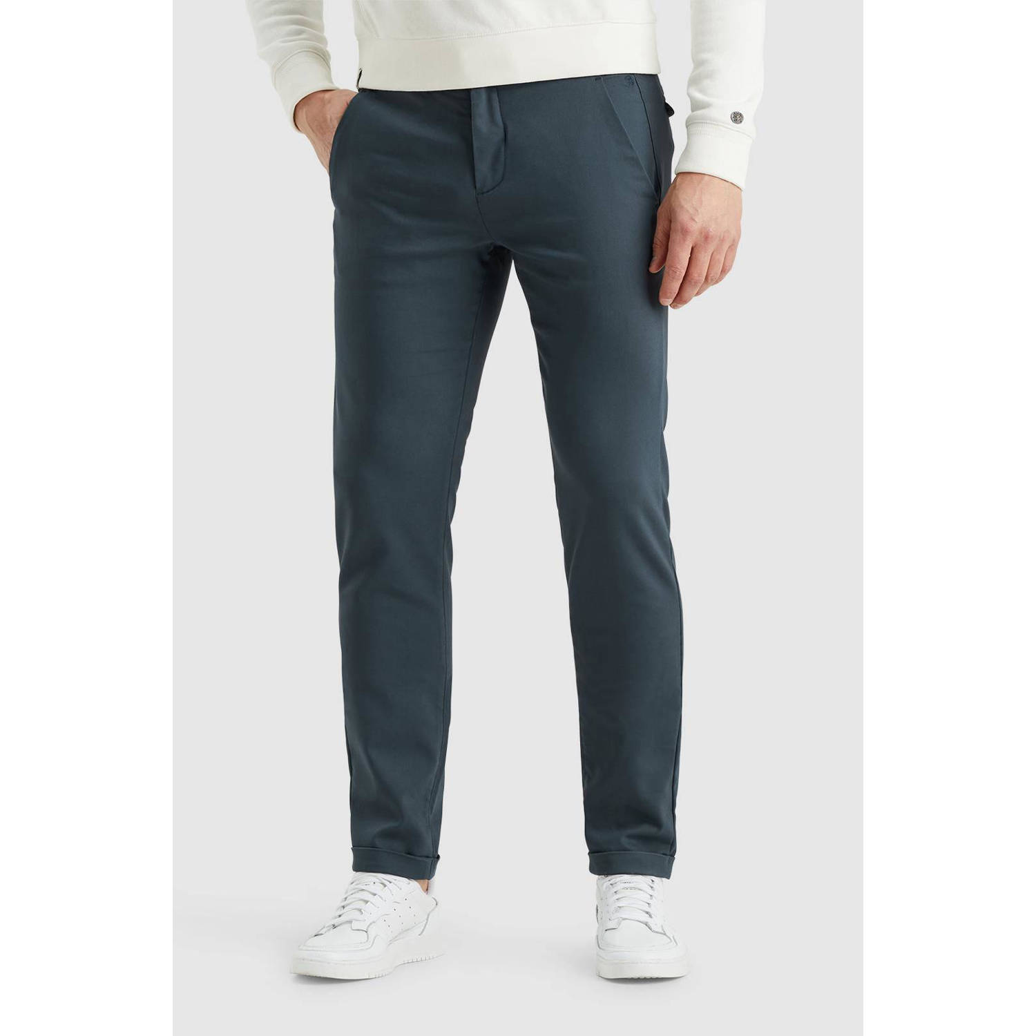 Cast Iron slim fit chino RISER navy