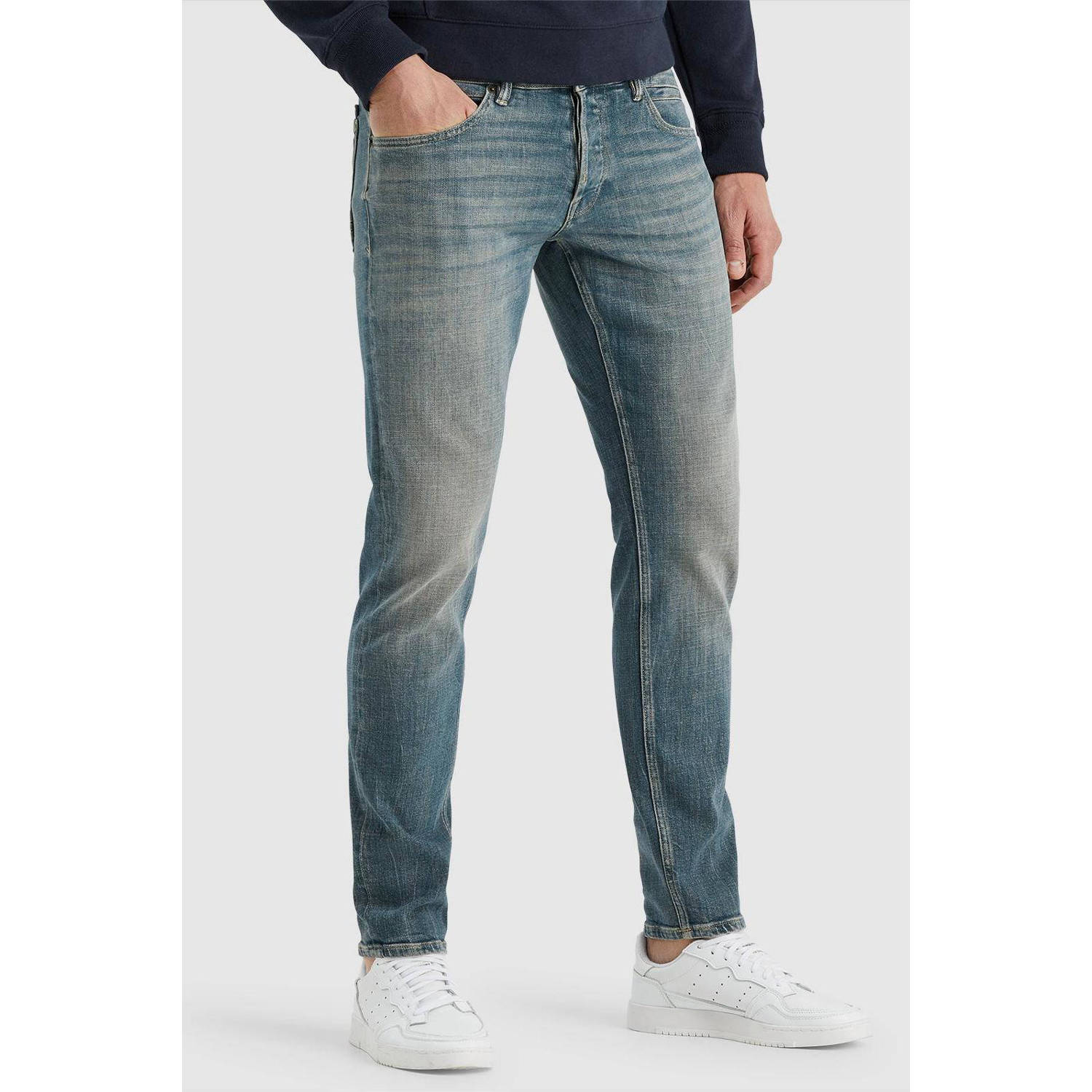 CAST IRON Heren Jeans Shiftback Tapered Green Blue Shade Blauw