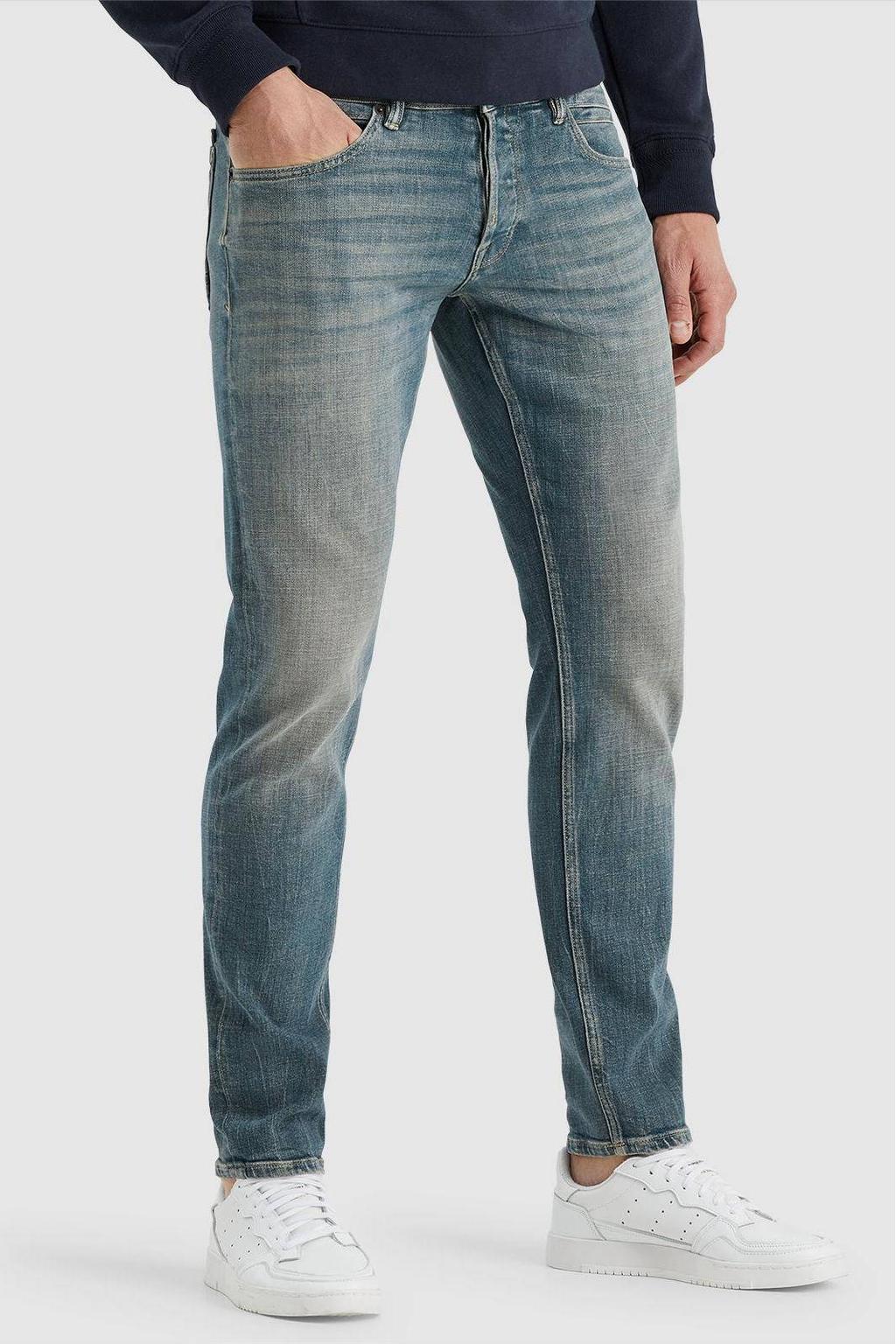 Cast Iron tapered fit jeans SHIFTBACK green blue shade