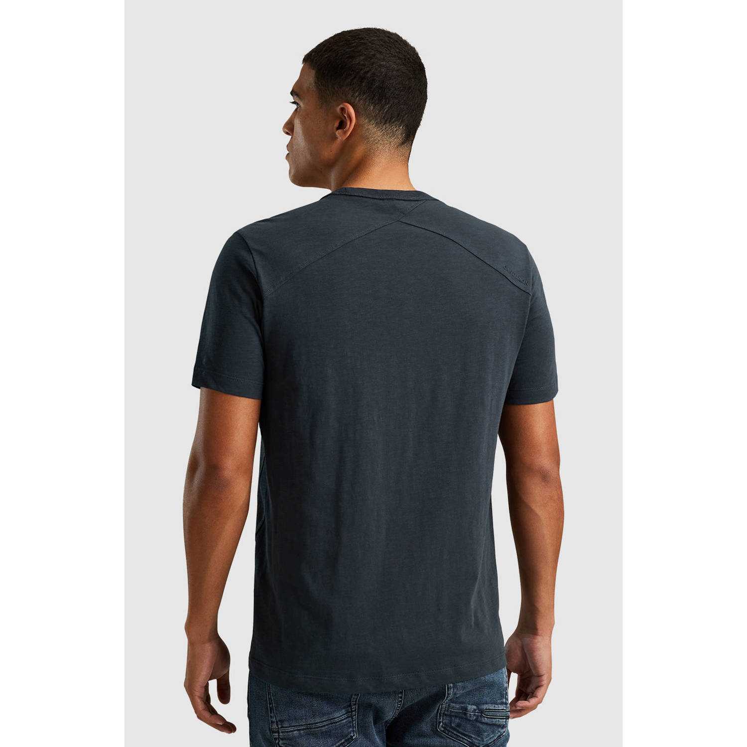 Cast Iron slim fit T-shirt blauw