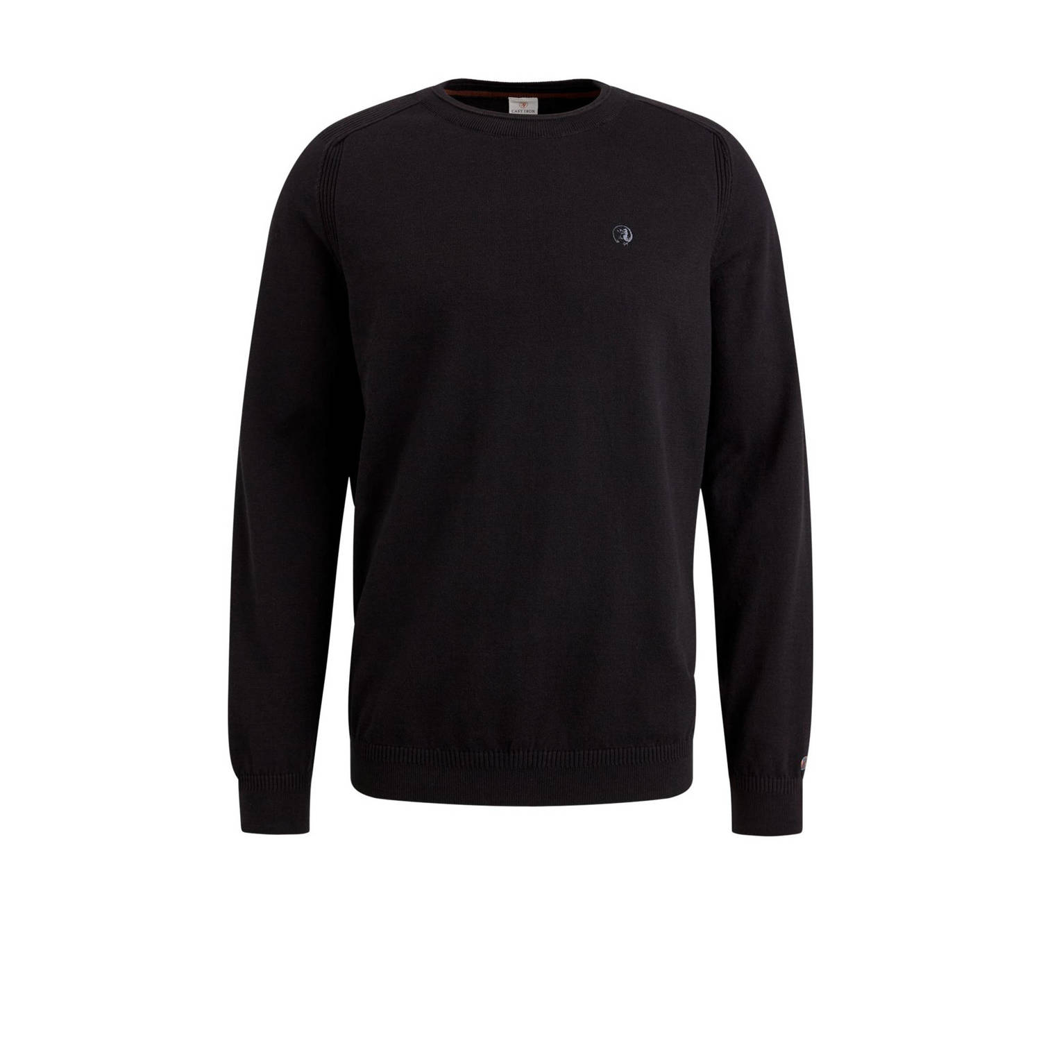 CAST IRON Heren Truien & Vesten Crewneck Essential Cotton Stretch Zwart