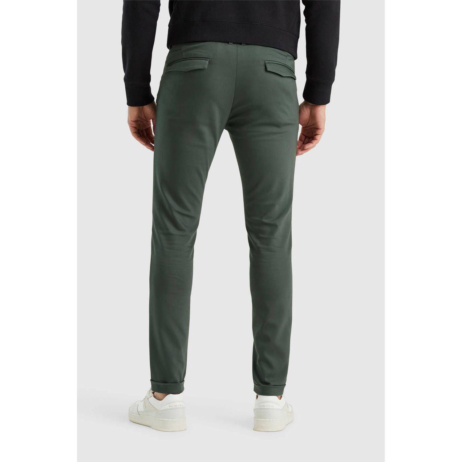 Cast Iron slim fit chino RISER donkergroen