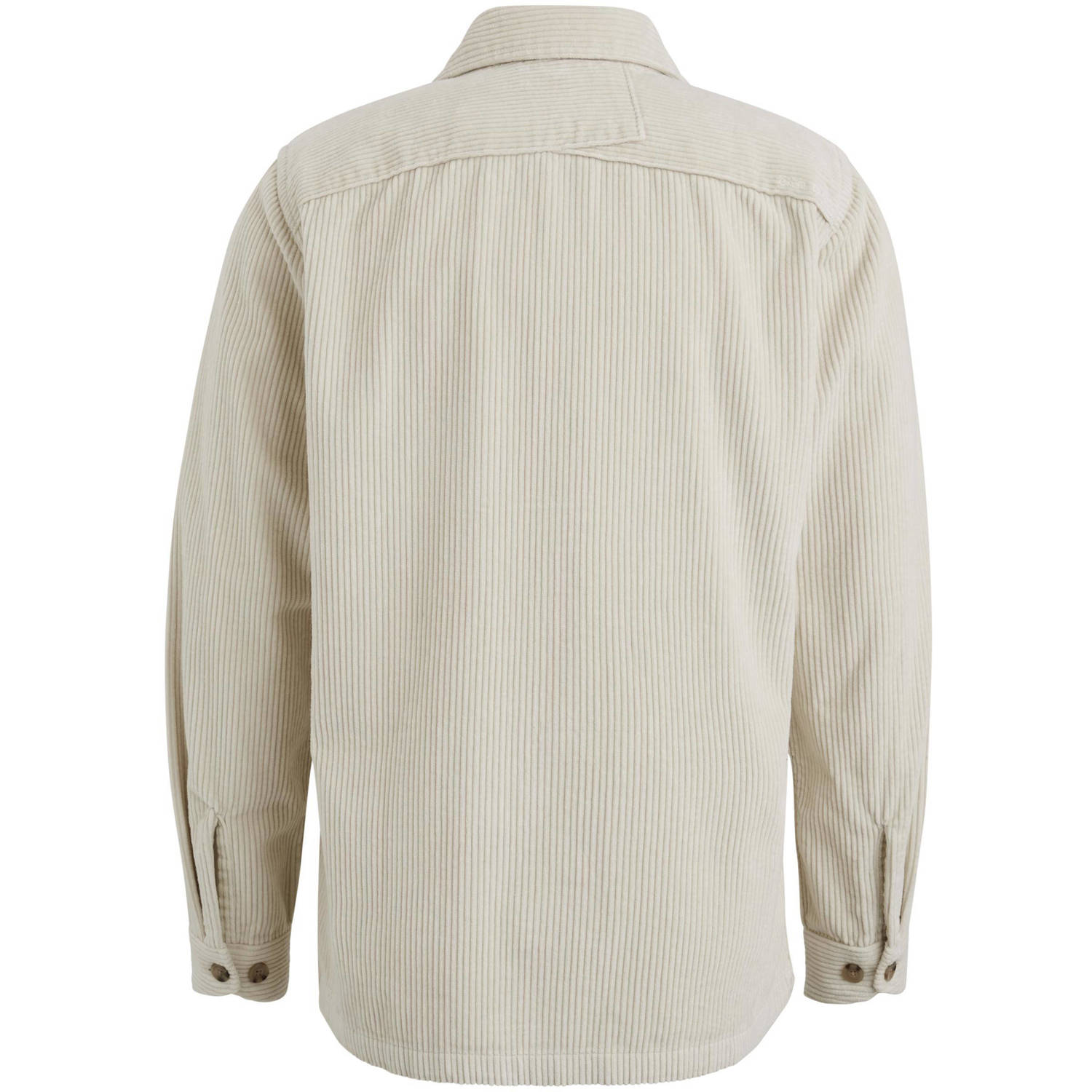 Cast Iron ribgebreid regular fit overshirt beige