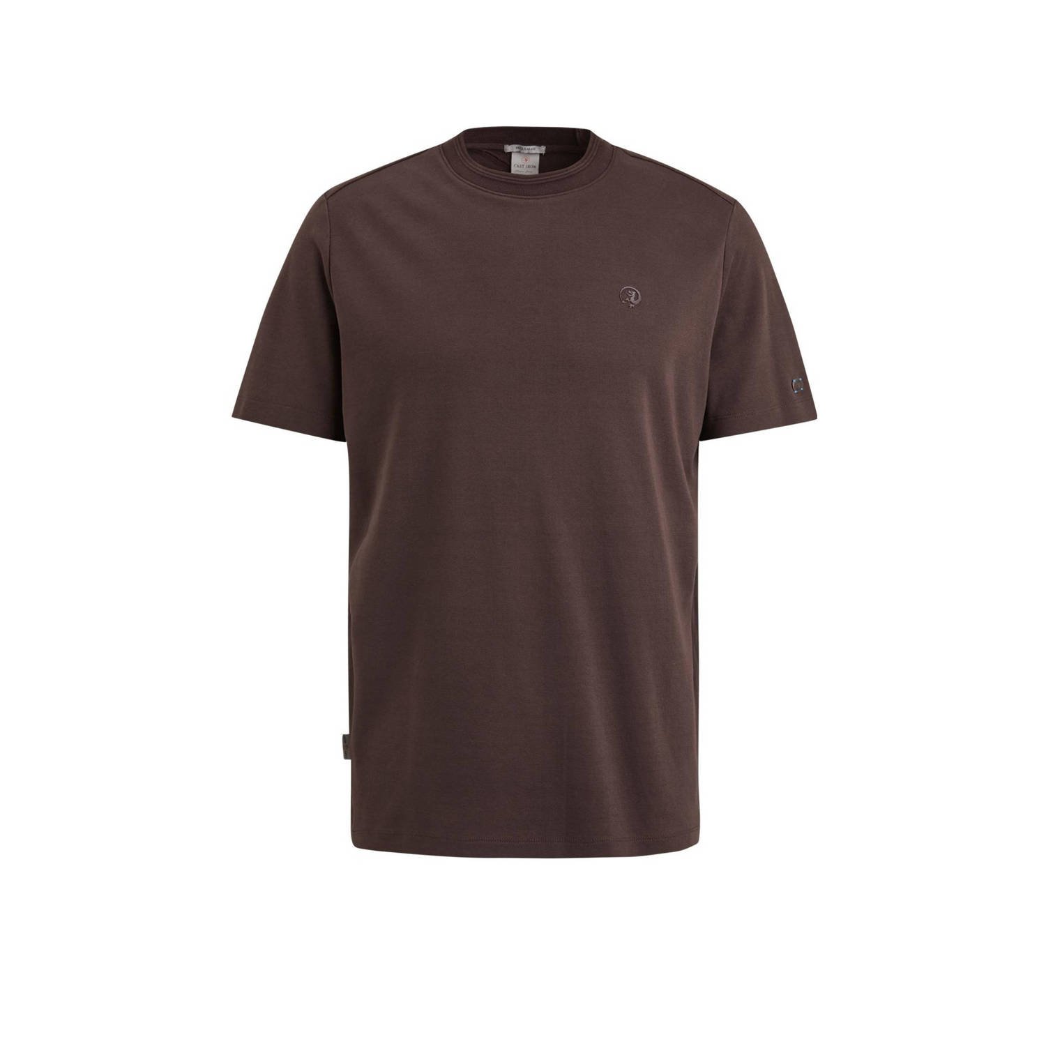 Cast Iron Korte mouw reguliere pasvorm T-shirt Brown Heren