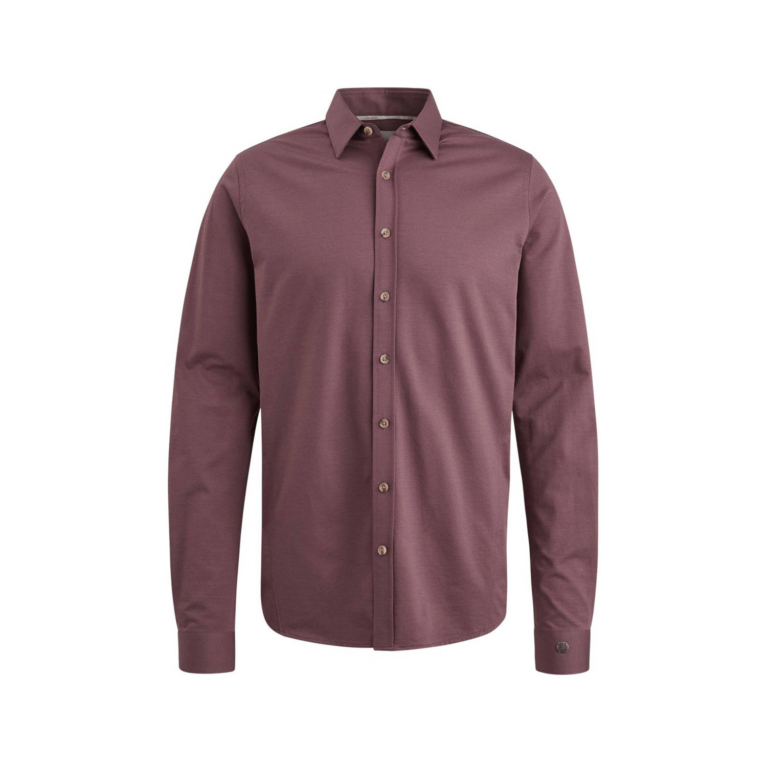 Cast Iron Lange Mouw Twill Jersey Shirt Brown Heren