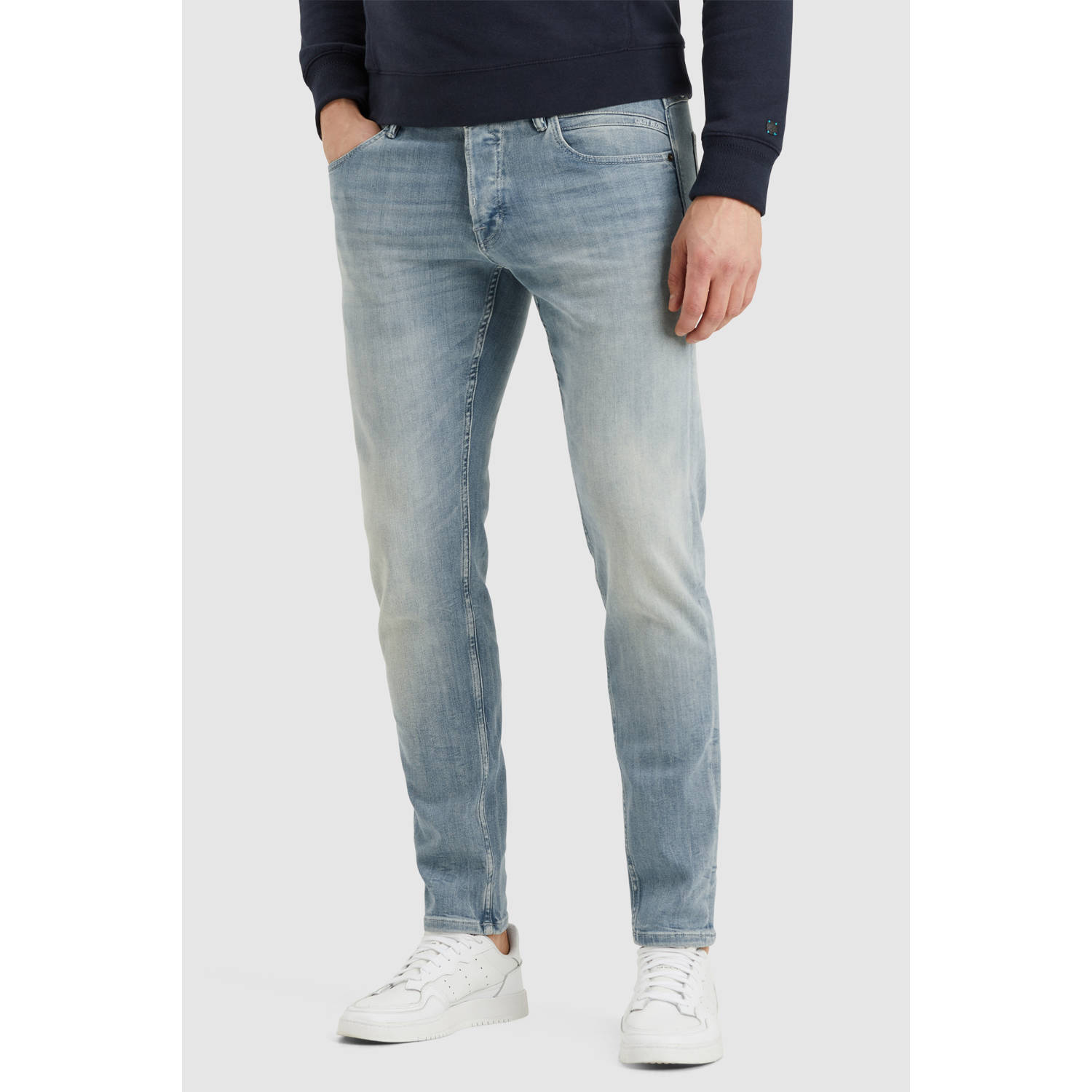 Cast Iron tapered jeans faded green tone