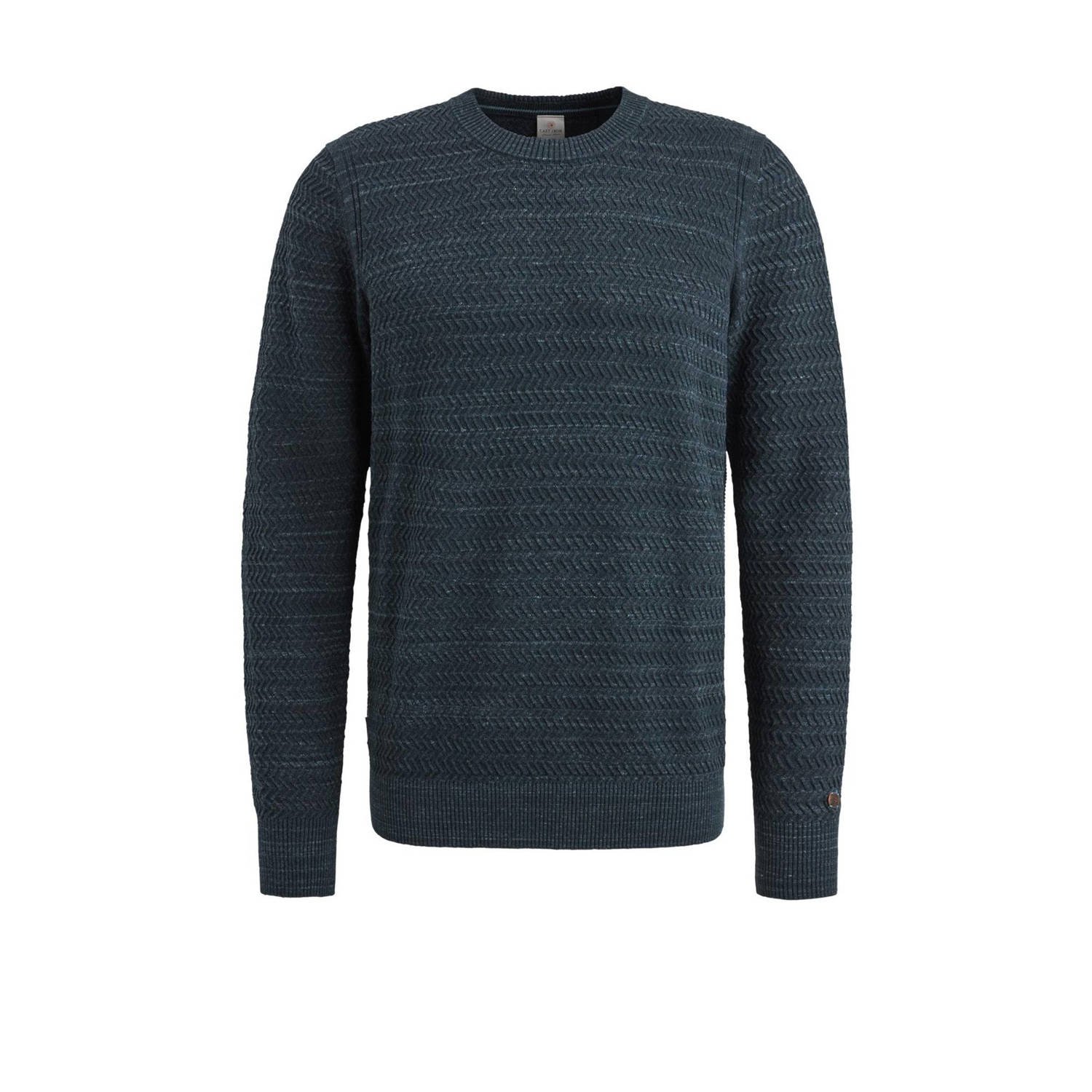 Cast Iron Crewneck Pullover Ckw2411353 Blue Heren