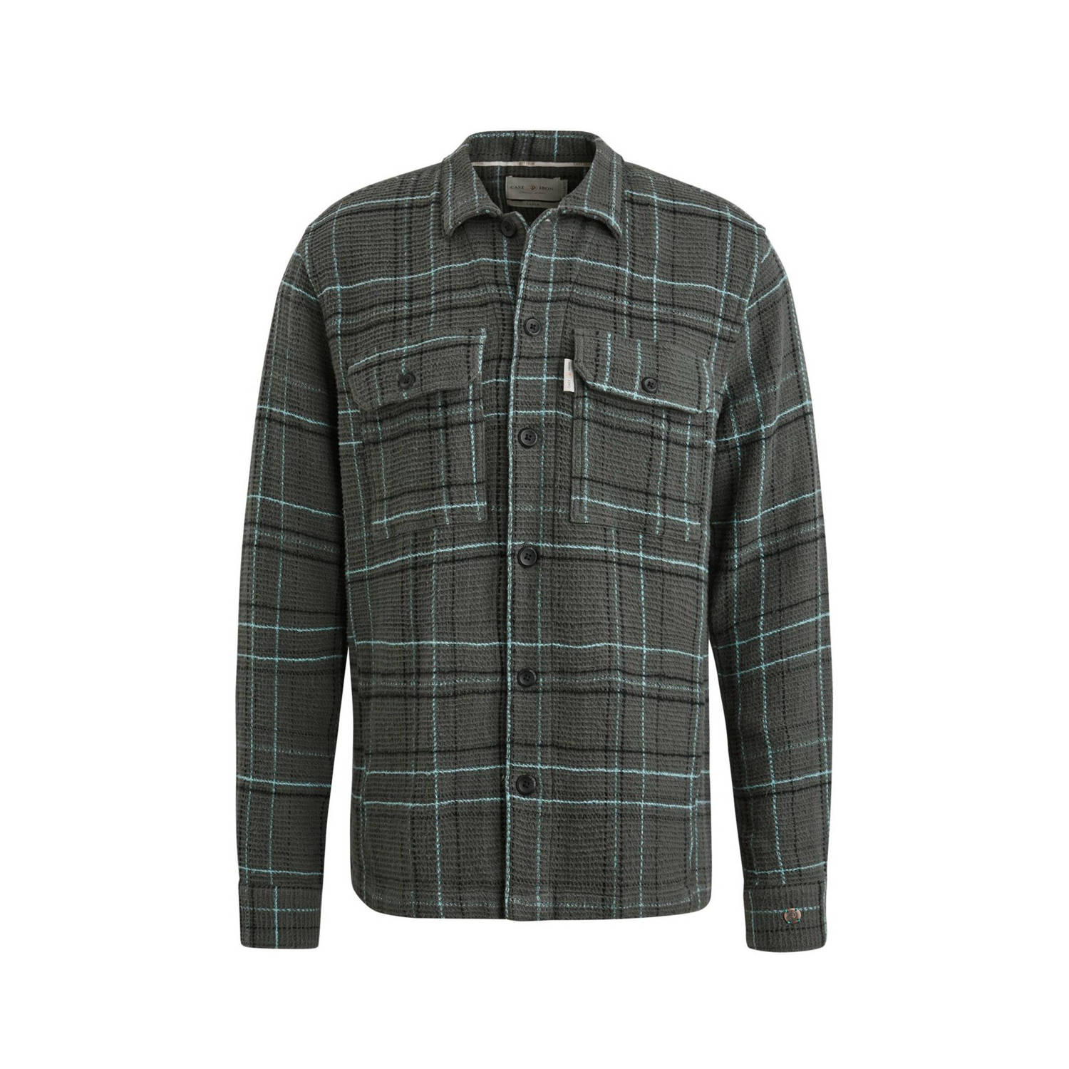 CAST IRON Heren Overshirts Long Sleeve Shirt Yd Check Regular Fit Groen