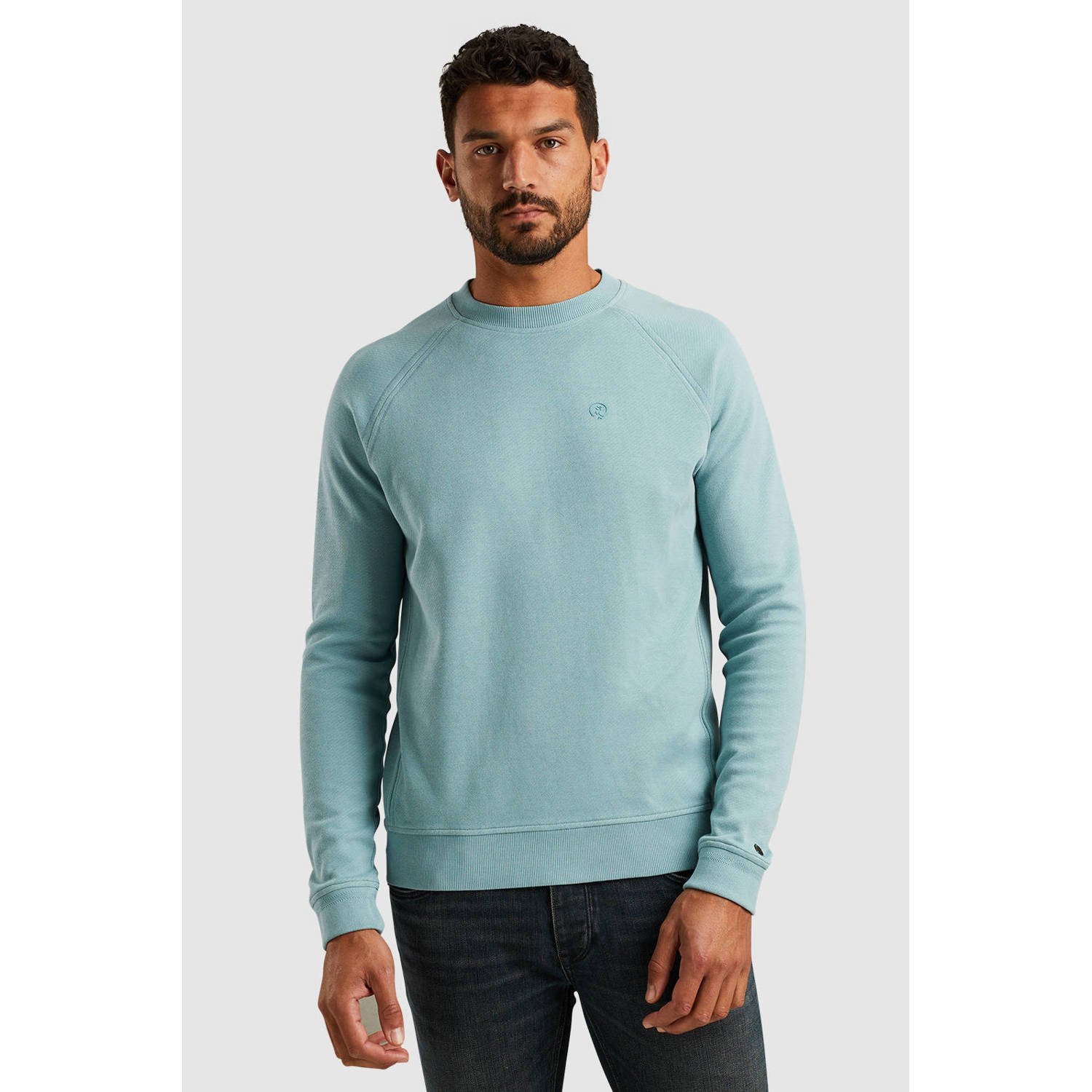 Cast Iron sweater lichtblauw